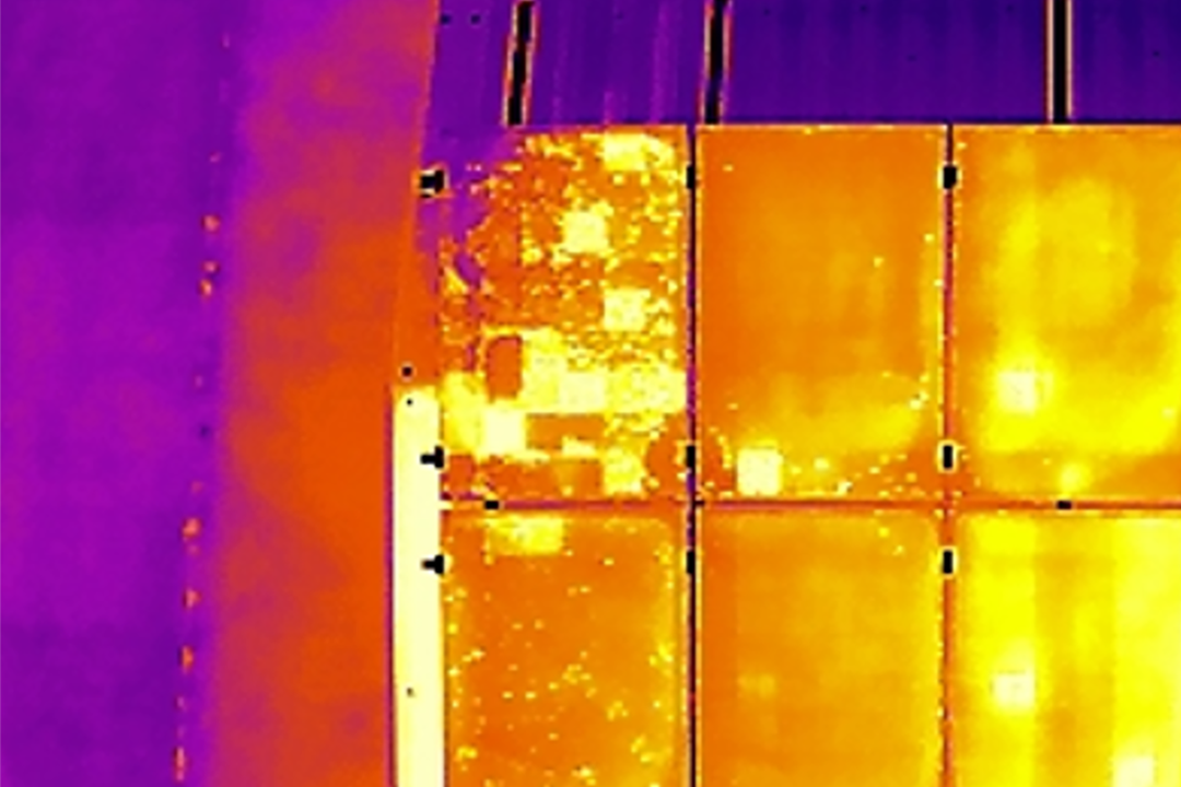 Wärmebild einer PV-Anlage