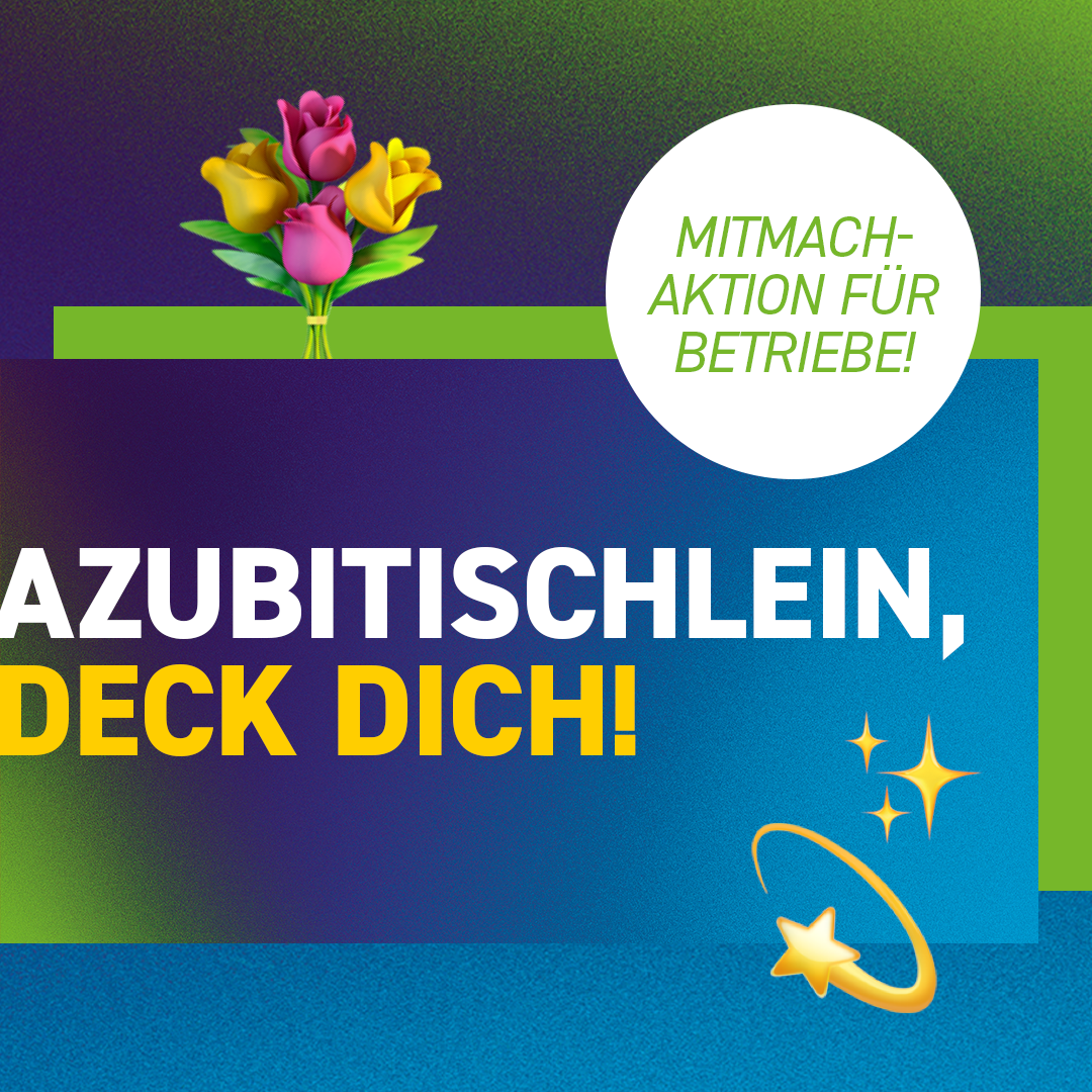 Azubitischlein Deck Dich! Mitmach-Aktion für Betriebe. 