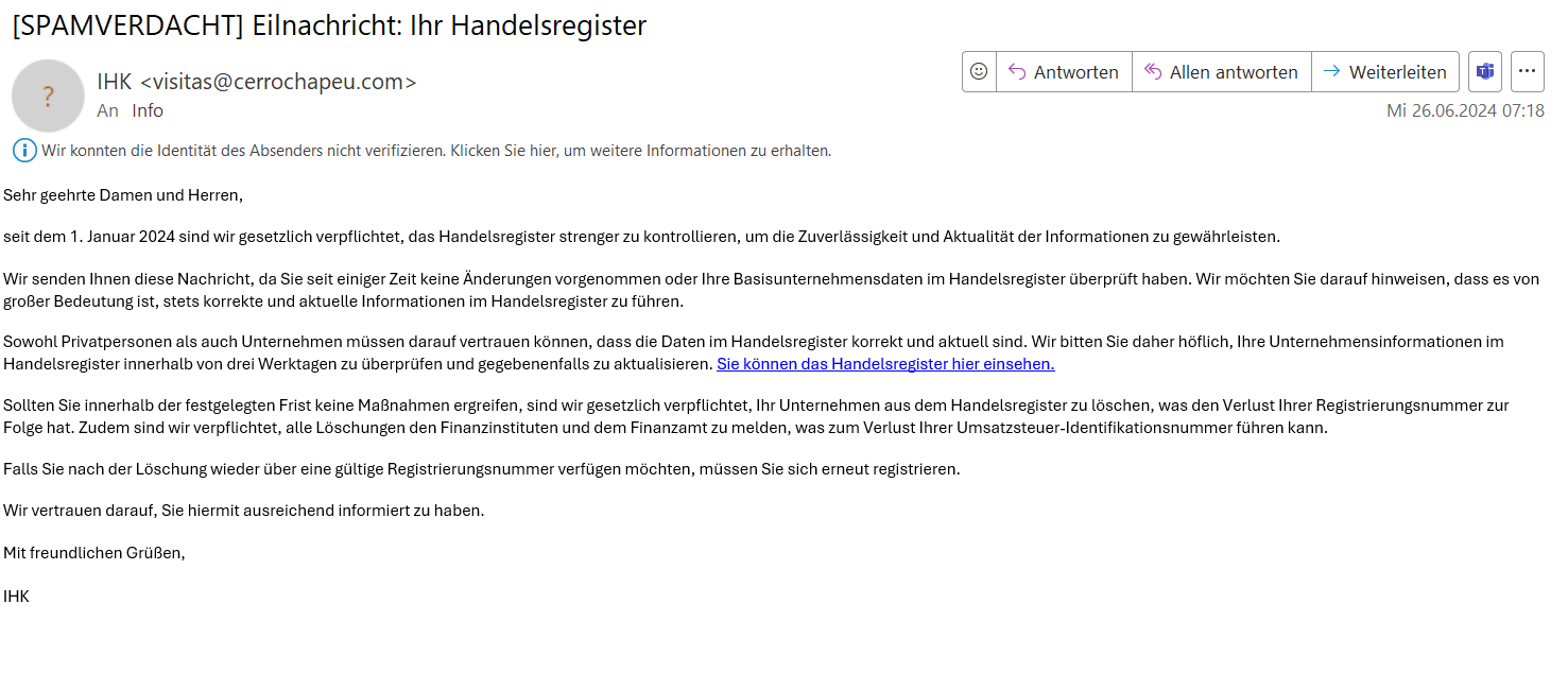 phishing-Mail-Handelsregister