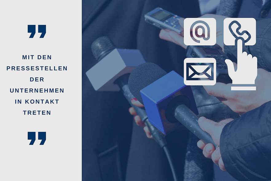 Pressestellen und -ansprechpartner großer Unternehmen Pressestellen großer Unternehmen kontaktieren