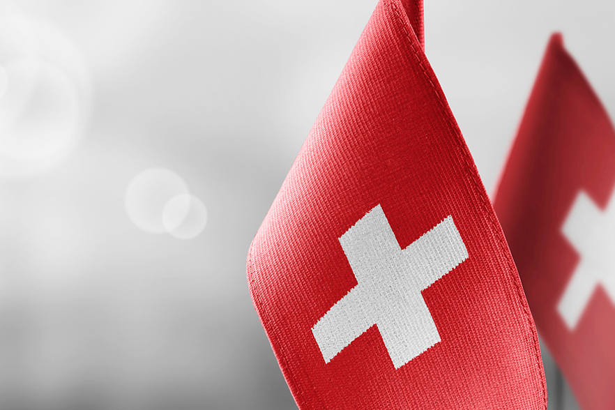 Schweiz: Wirtschaftstag Flagge Schweiz