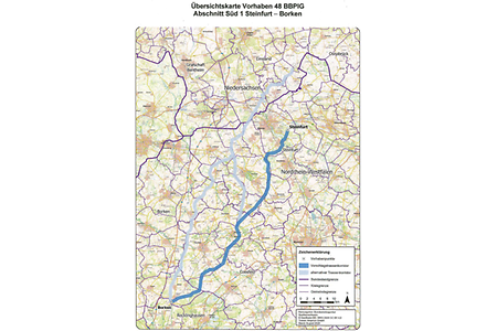 Übersichtskarte Abschnitt Süd 1 (Steinfurt - Borken), Vorhaben 48